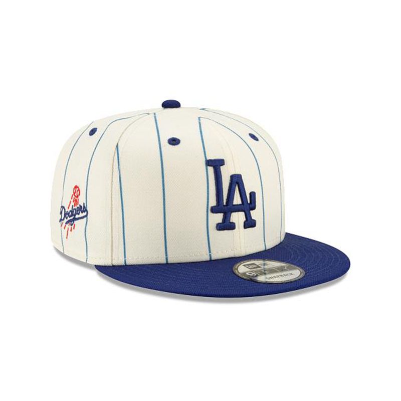 MLB Los Angeles Dodgers Pinstripe 9Fifty Snapback (FLS2319) - White New Era Caps